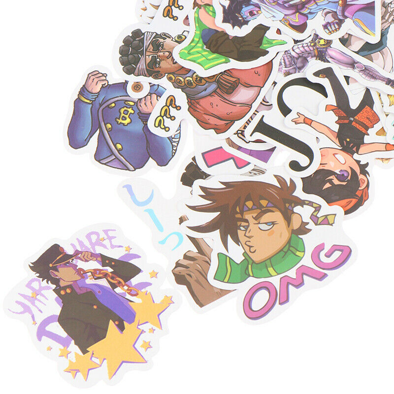 50Pcs Jojos Bizzare Adventure Stickers For Motorcycle Laptop Bicycle Skatebo^DD