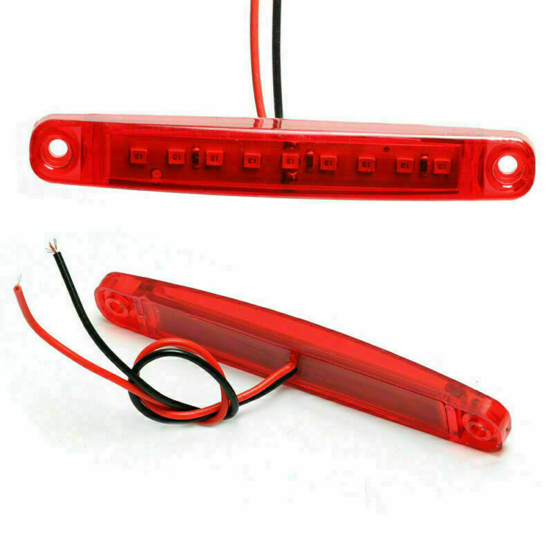 50x Red LED Side Marker Lamp Clearance Trailer Light Indicators Truck Van 12/24V