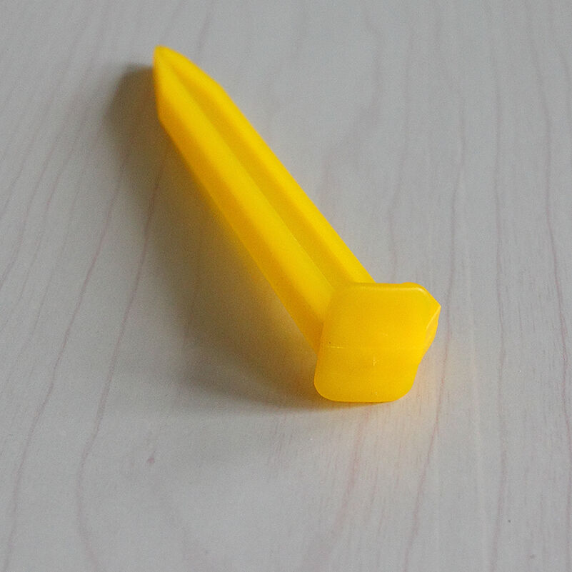 10x YELLOW HEAVY DUTY PLASTIC CAMPING & AWNING TENT SAND GROUND PEGS STAK.l8