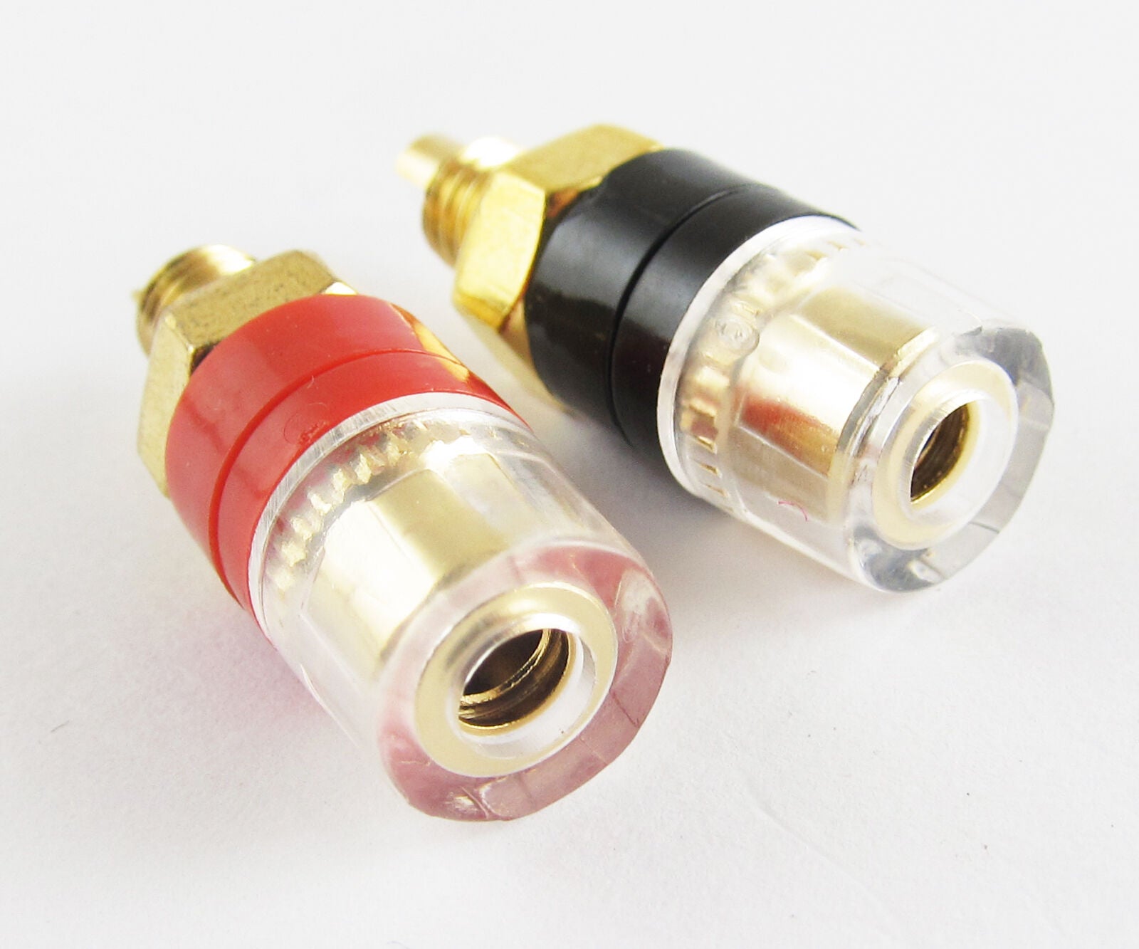 10x 4mm Copper Crystal Speaker Amplifier Terminal Binding Post Banana Jack 31mm