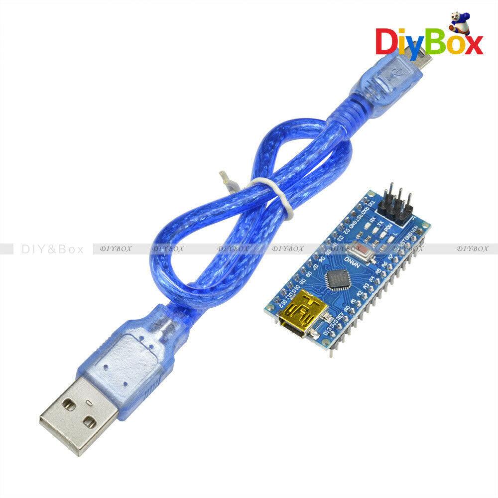 2PCS Mini USB Nano V3.0 ATmega328 16M 5V Micro-controller CH340G board F Arduino