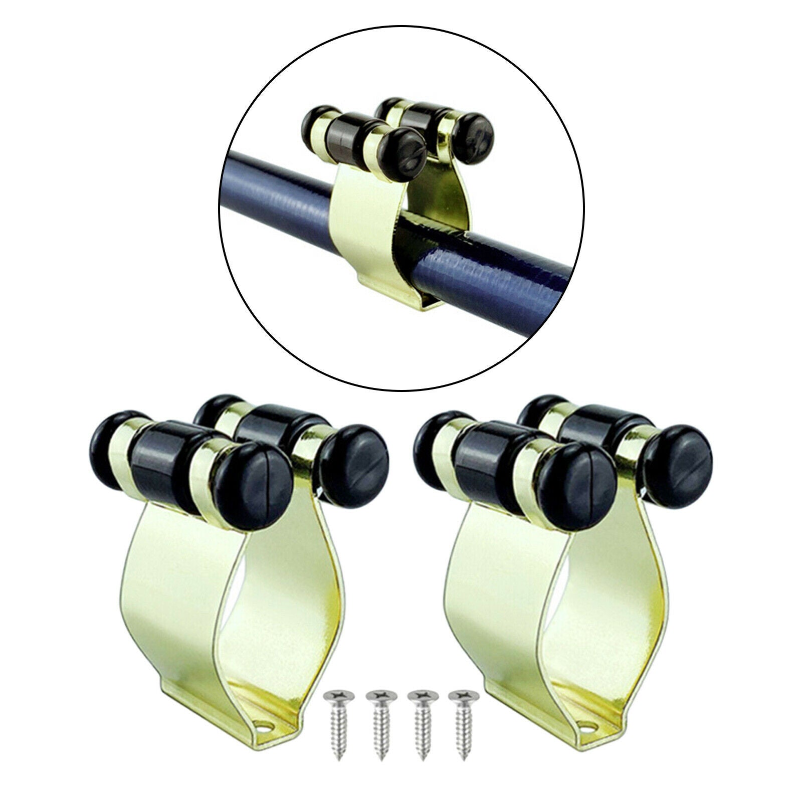 2x Fishing Rod Storage Clips Clamps Holder Rack Organizer Holder Rack