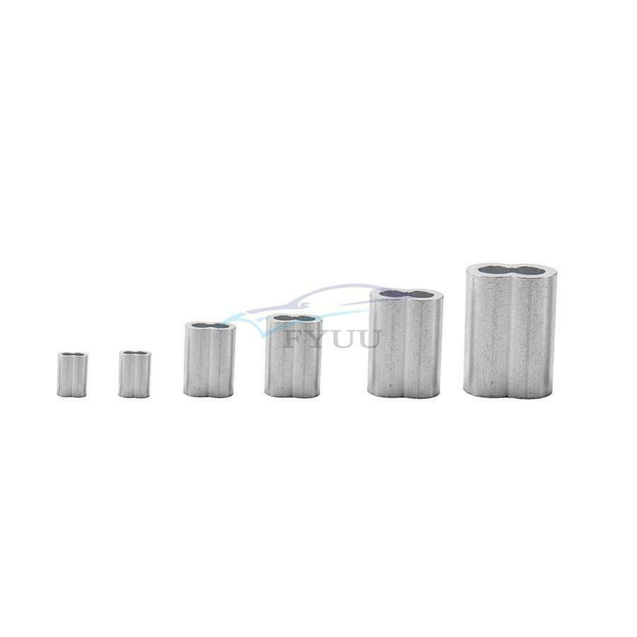 195PCS Stainless Steel Sleeve Aluminum Crimping Ring Sleeve For Wire Rope Cable