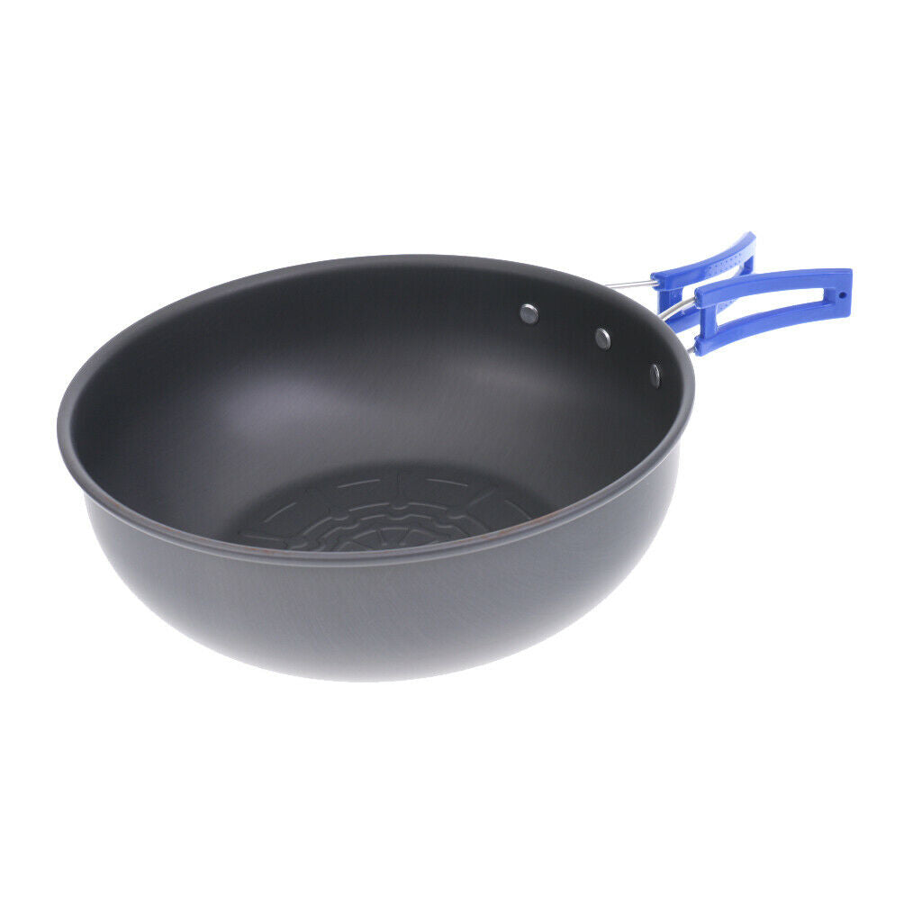 Portable Aluminum Camping Frying Pan Folding Handle Cooking Cookware Skillet