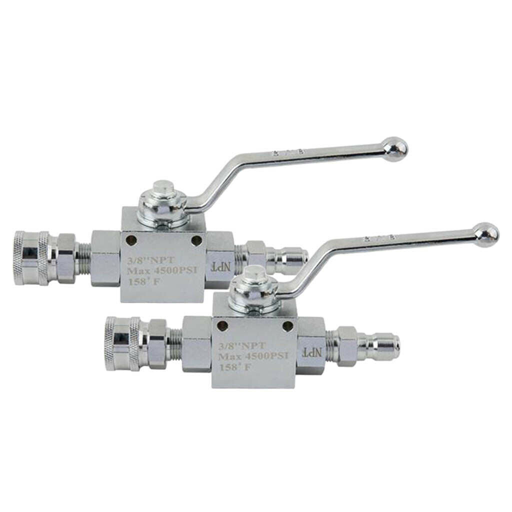 Set of 2 3/8" NPT Plating Ball Valve High Pressure With Thickened Valve