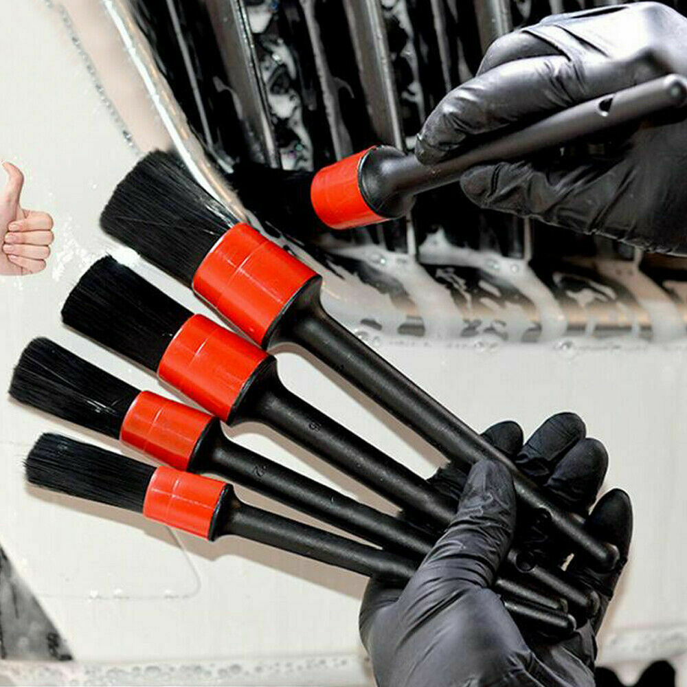 5PCS Car Detailing Brush Kit Plastic Vehicle Auto Interior for Wheel Clean Tool