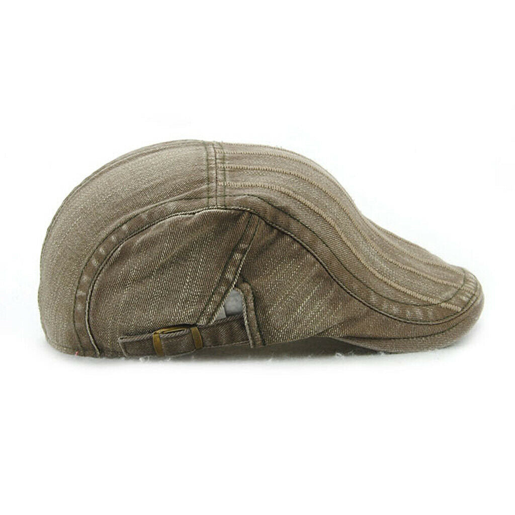 2pcs Women Newsboy Hat Cotton Beret Hat Golf Hat Adjustable Strap for Cabbie