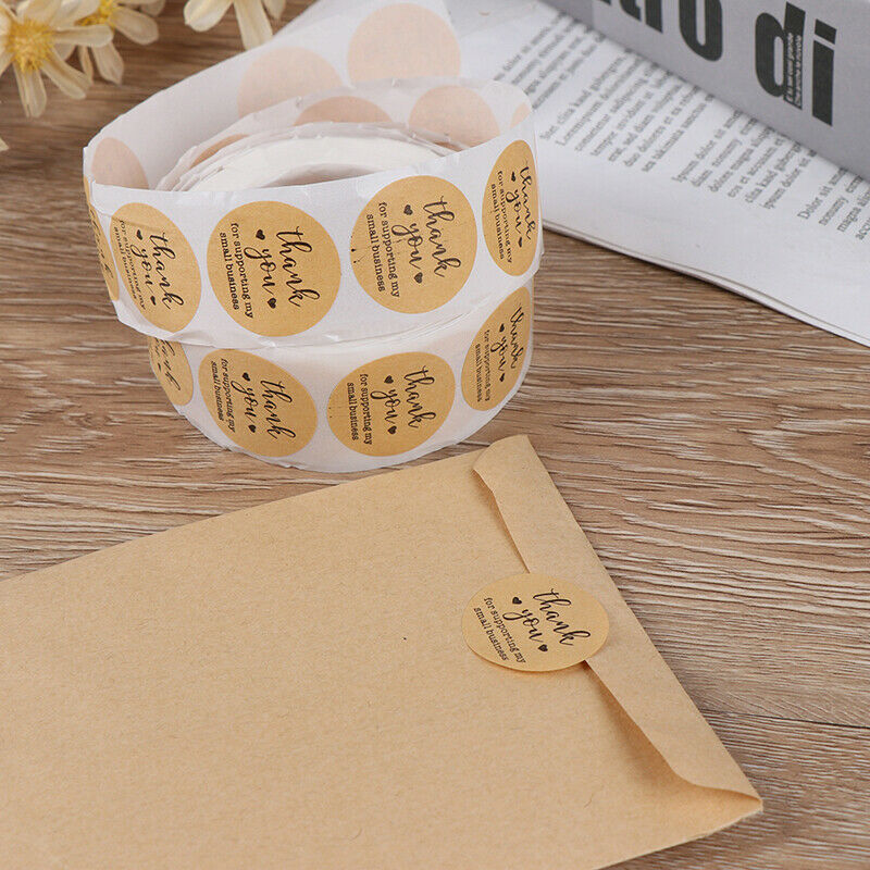Kraft Paper Thank You for Supporting My Small Business Stickers label Sti.l8