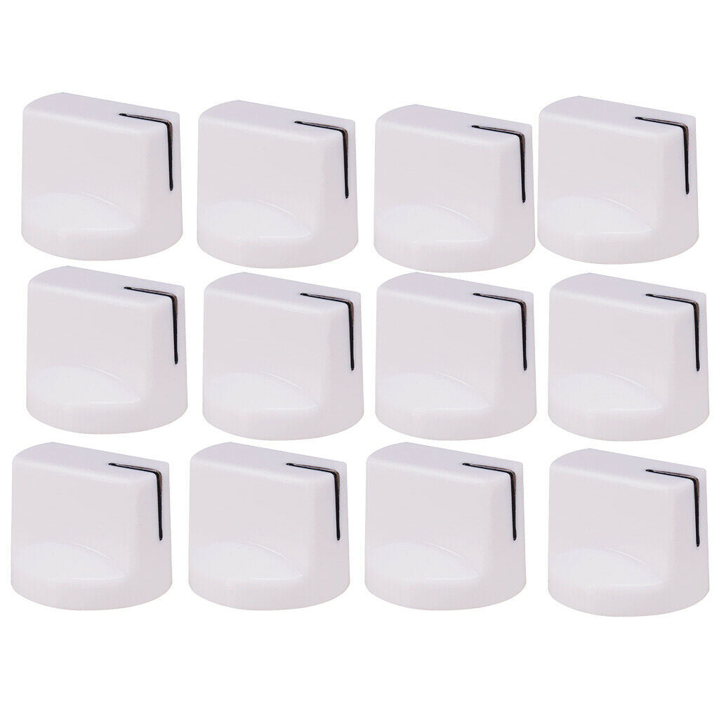 12 Pcs Guitar Speed Control Top Hat Knobs for Electric Guitar White