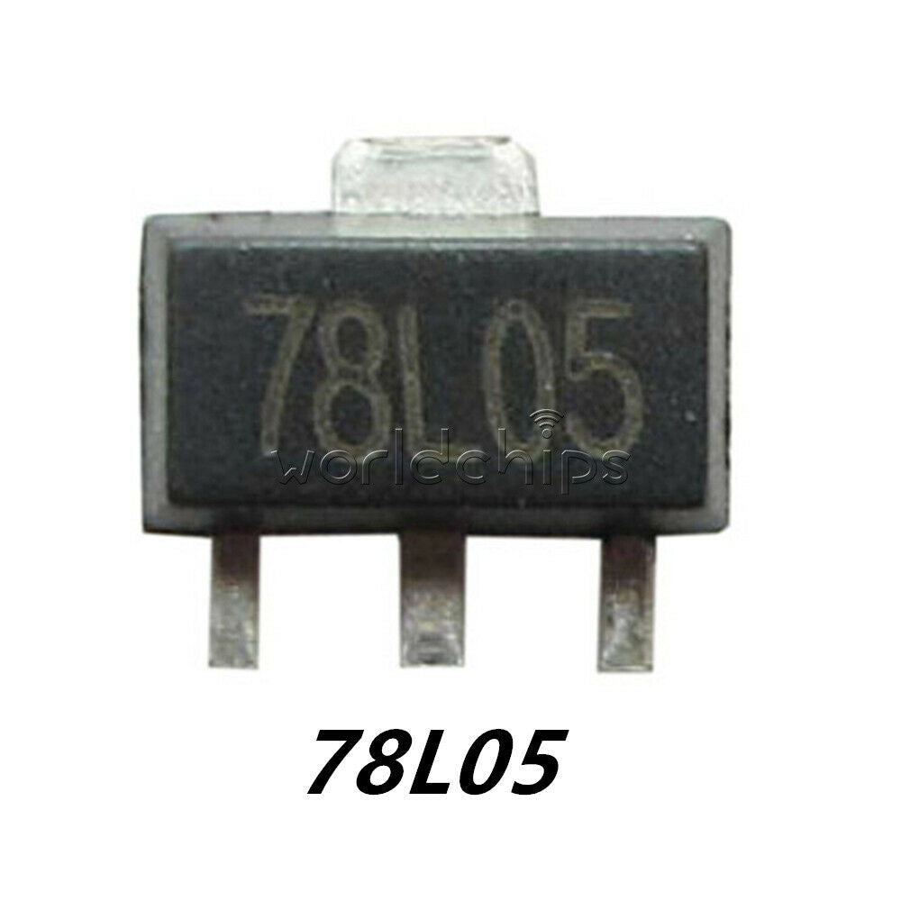 20PCS 78L05 L78L05 7805 Voltage Regulator 5V 100mA SOT-89 SMD