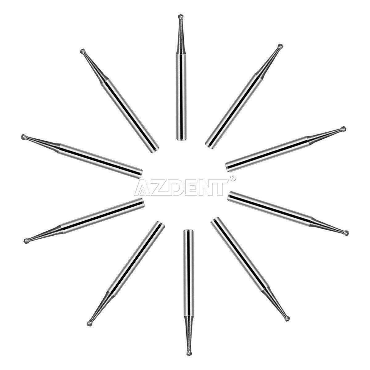 10 Packs Dental Tungsten Carbide Bur Round type for High Speed Handpiece