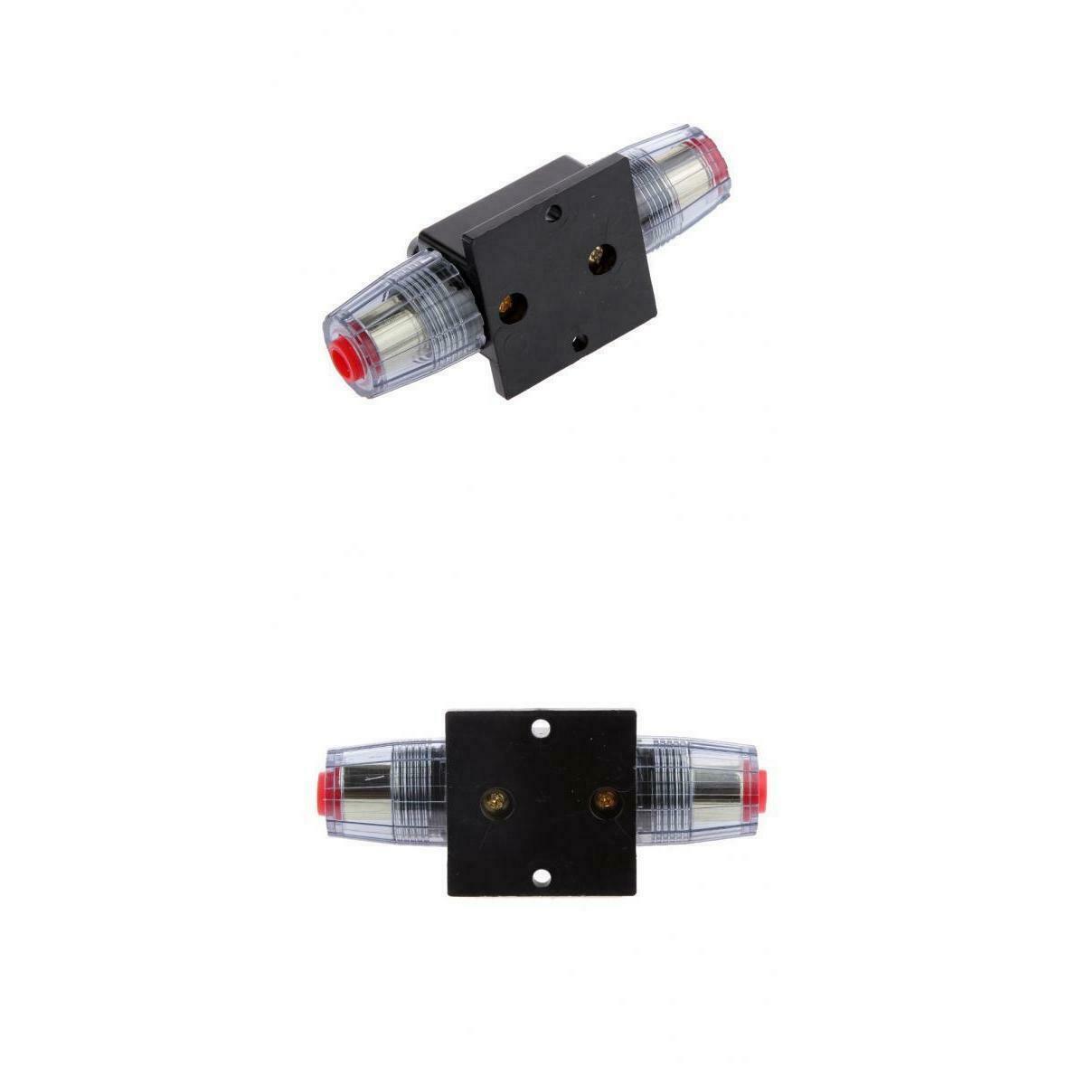 2pc 50/80A Manual Circuit Breaker Tester Car Fuse Holder Power Protection
