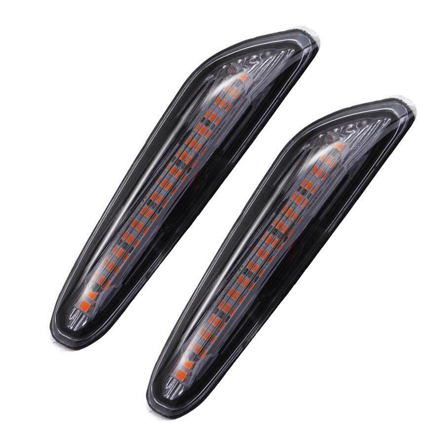2x Dynamic LED Side Marker Turn Signal Indicator Lights For BMW E90 E92 E60 E82