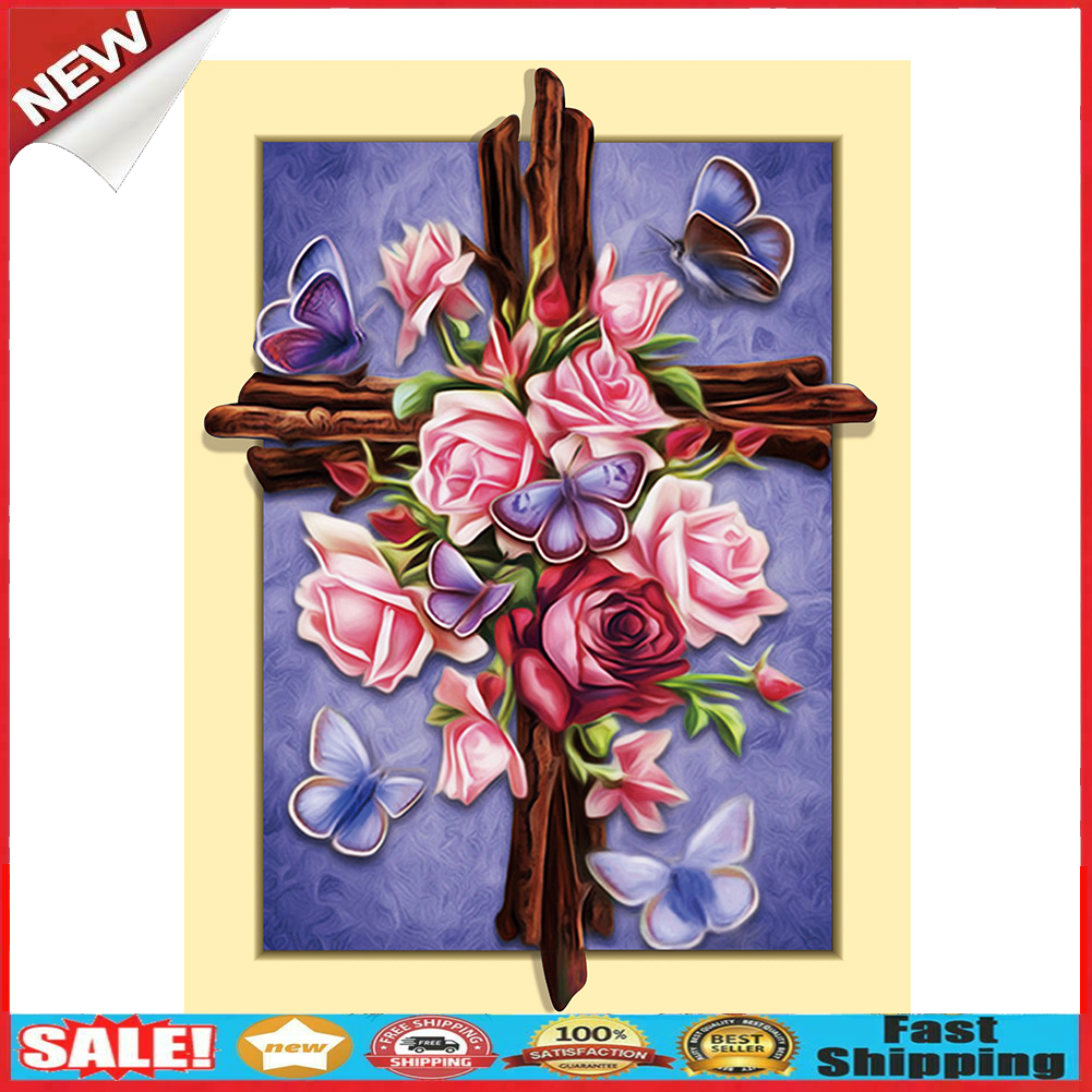 Rose 5D Full Drill Diamond Painting DIY Embroider Craft Cross Stitch Decor @