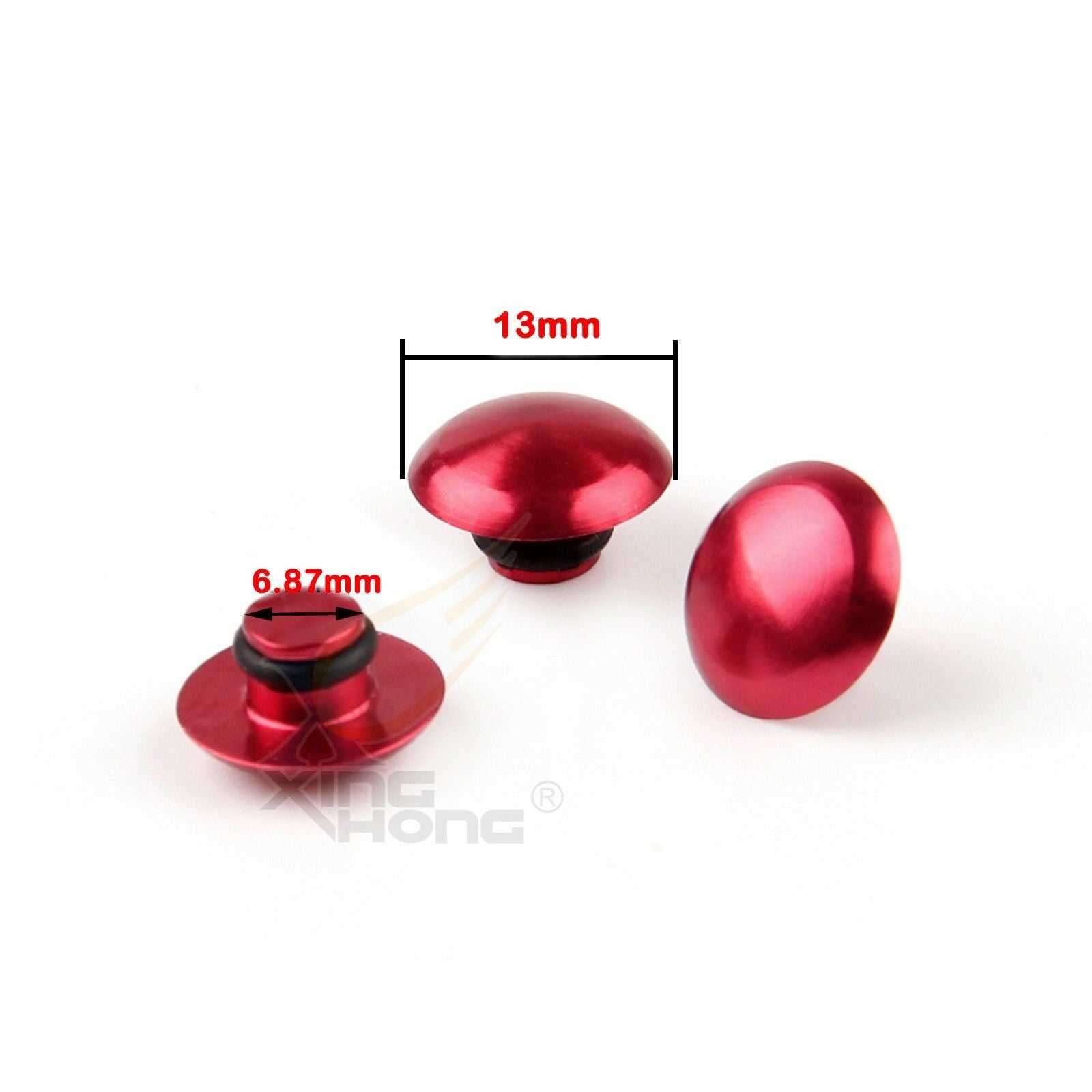 10 PCS Universal Hex Socket Bolt Screw Nut Head Cover For M8 8MM Red