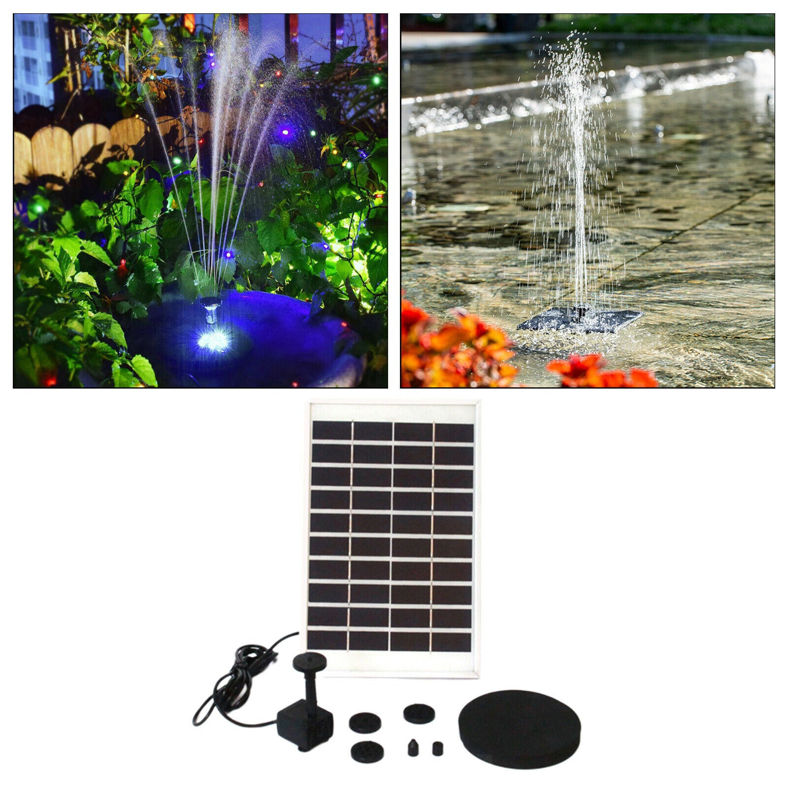 Solar Powered Fountain Fountain Pump for Pond, Pool, Garden Decoration