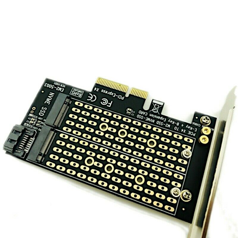 1X(Pcie To M2/M.2 Adapter M.2 Ngff To Desktop Pcie X4 X8 X16 Nvme Sata Dual 9G9)