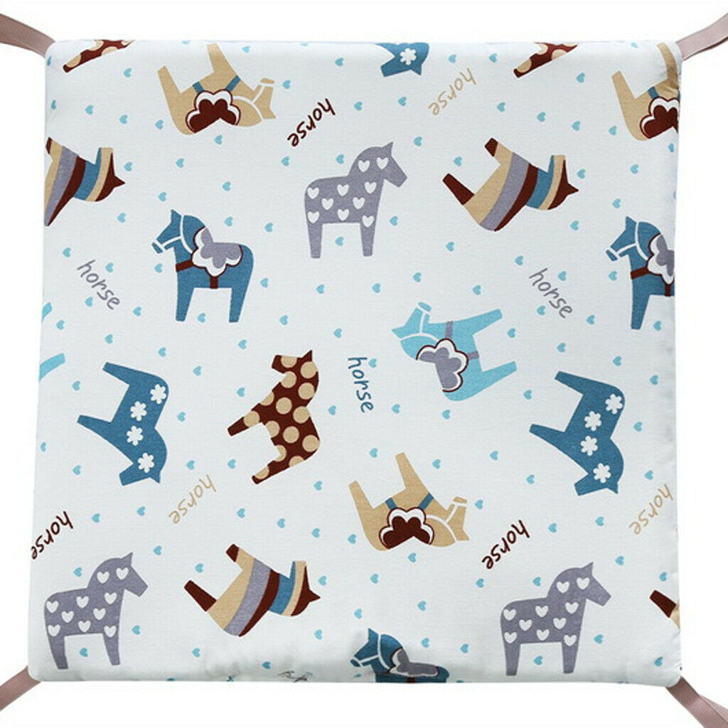6 pieces baby cotton cot bed protection - horse