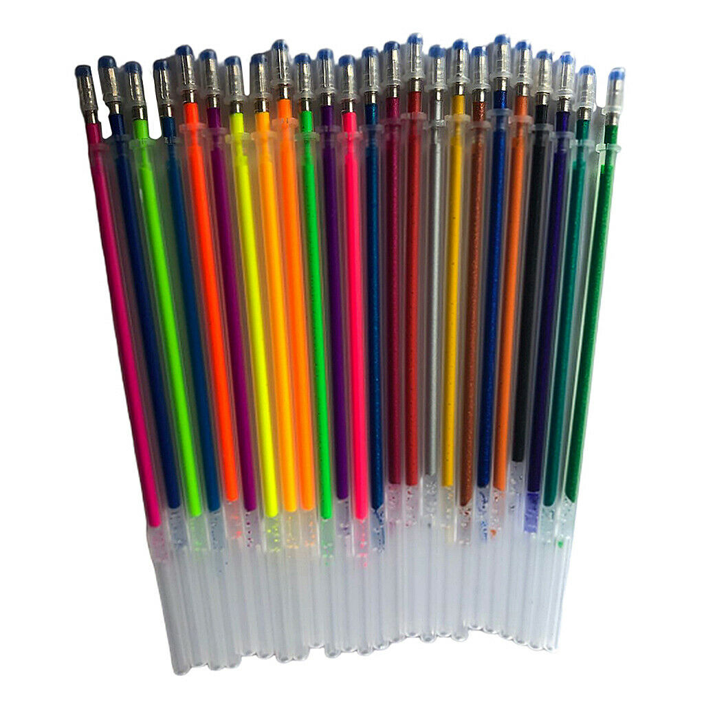 24 Color Gel Pen Refills Smooth Writing 0.5mm Needle Tip/Tip Gel Pens,