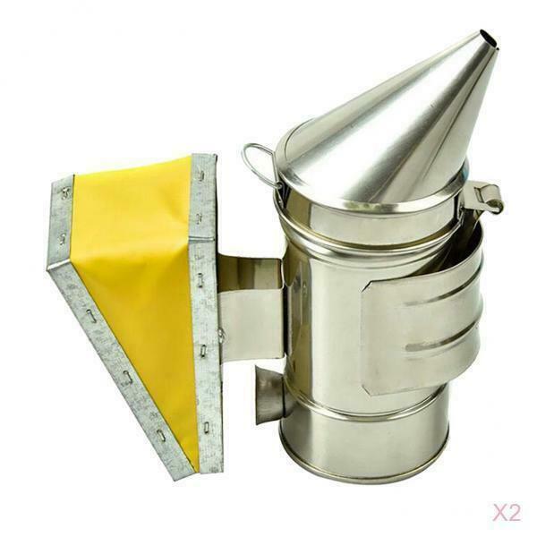 2 Pieces Beekeeping Smoker Manual Transmitter Kit Beekeeping Tool With Hook