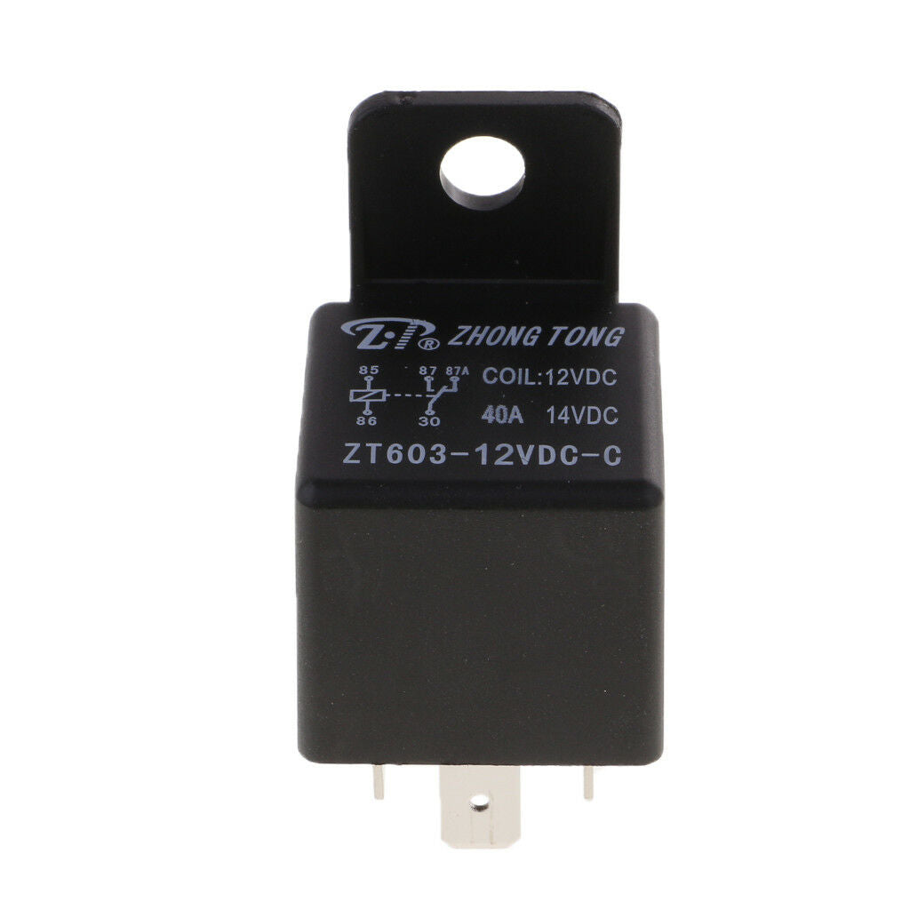 5 Pieces 12V SPDT 5 Pin Automotive Relay with 5 Wires Harness Socket 40 Amp