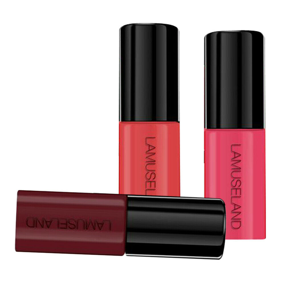 3 Color Matt Velvet Lip Gloss Liquid Lipstick Non-sticky Waterproof Makeup E
