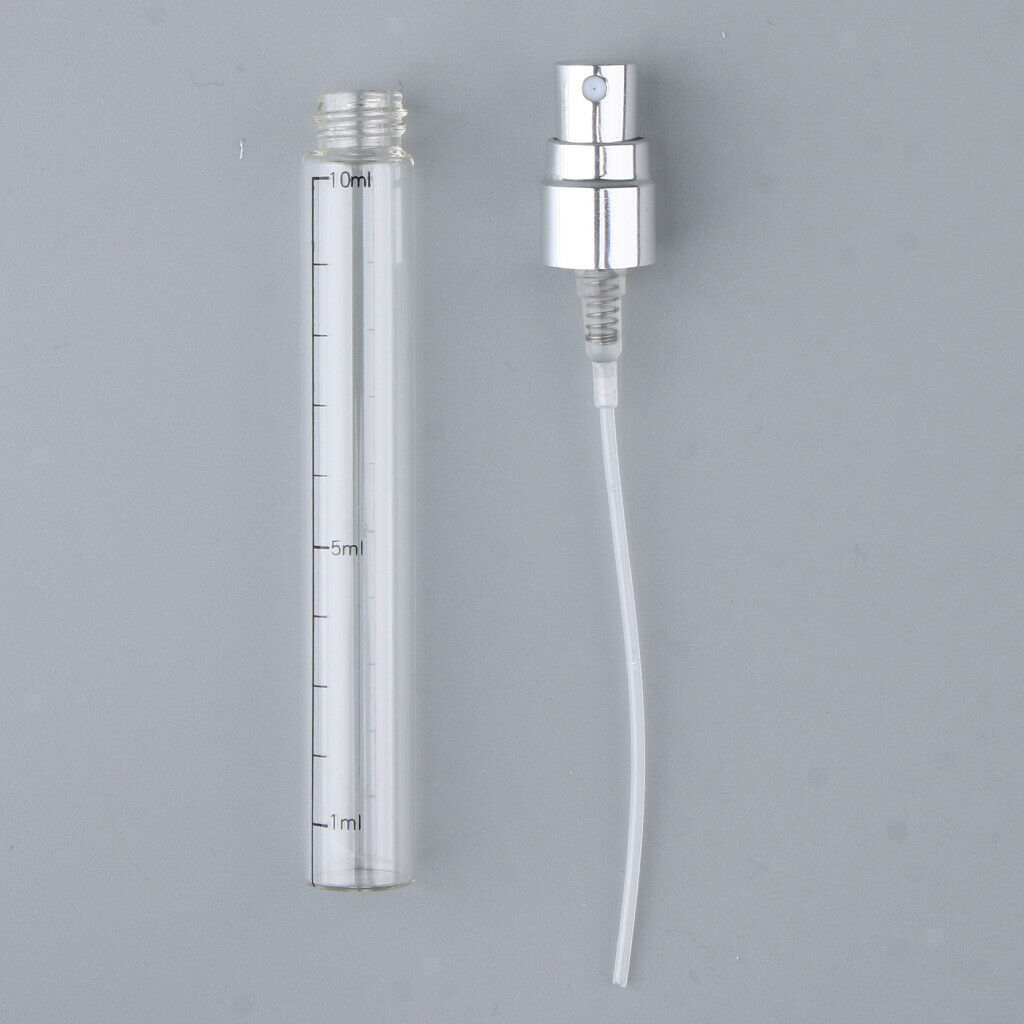 15x 10mL Glass Refillable Perfume Empty Travel Spray Bottle Useful NEW