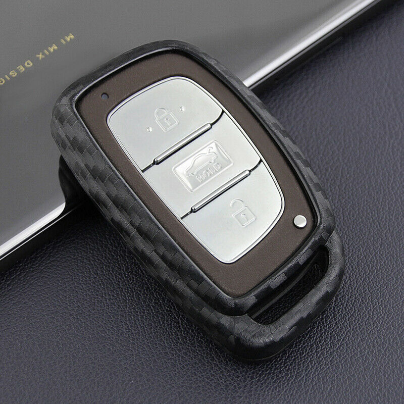Scratch Proof CARBON FIBER KEY CASE CAP COVER FOR Hyundai Tucson Elantra Sonata