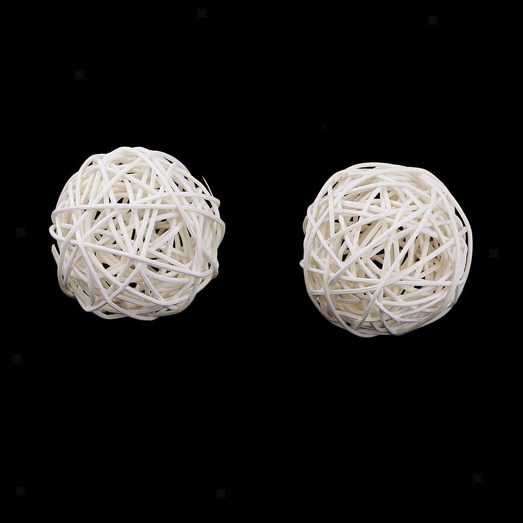 21x Wicker Rattan Balls Wedding Wood Twig Garden Decorations Table Ornaments
