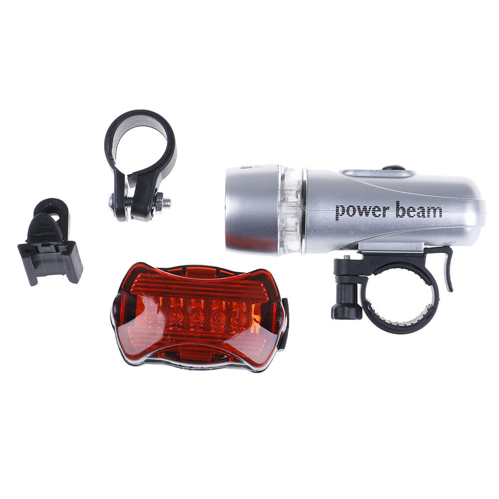 Waterproof 5 Led Lamp Bike Bicycle Front Head Light+Rear Safety Flashligh.l8