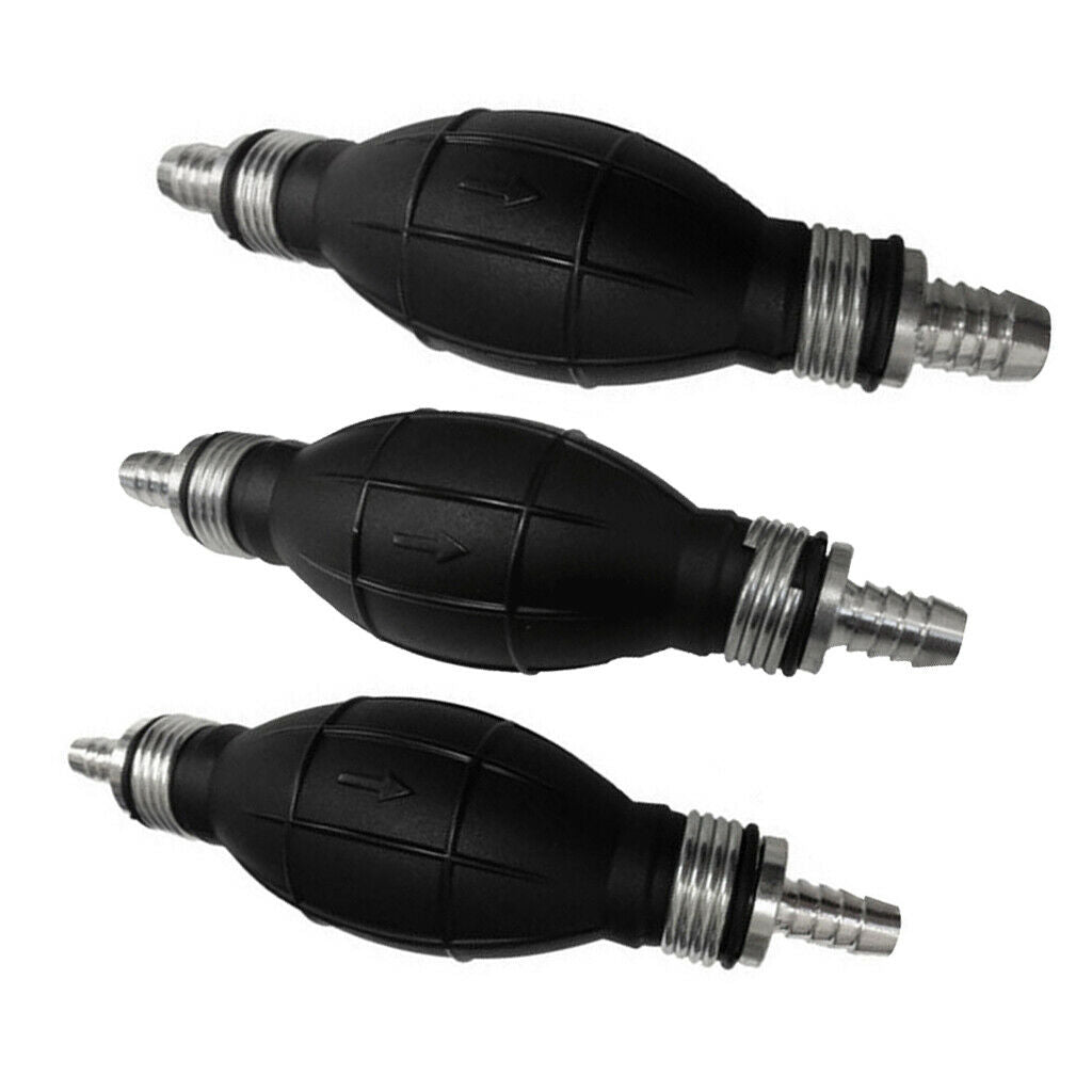 3x Fuel Line Primer Bulb Boat Petrol Inline for Outboard/Inboard Engine