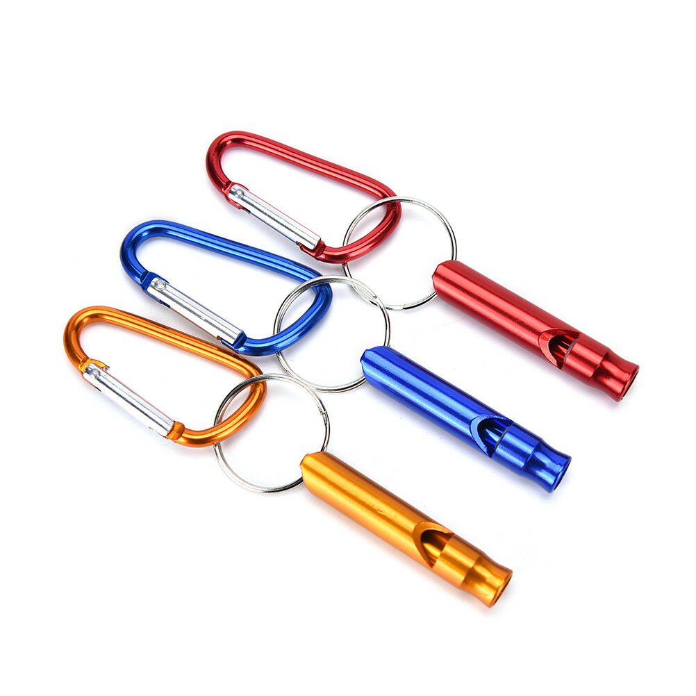Outdoor Aluminum Alloy Emergency Survival Whistle Keychain Camping Hiking .l8