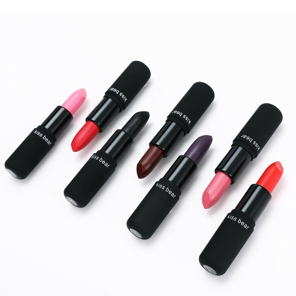 3 Colors Cosmetic Matte Lipstick Makeup Set Long Lasting Lip Stick #1#2#3