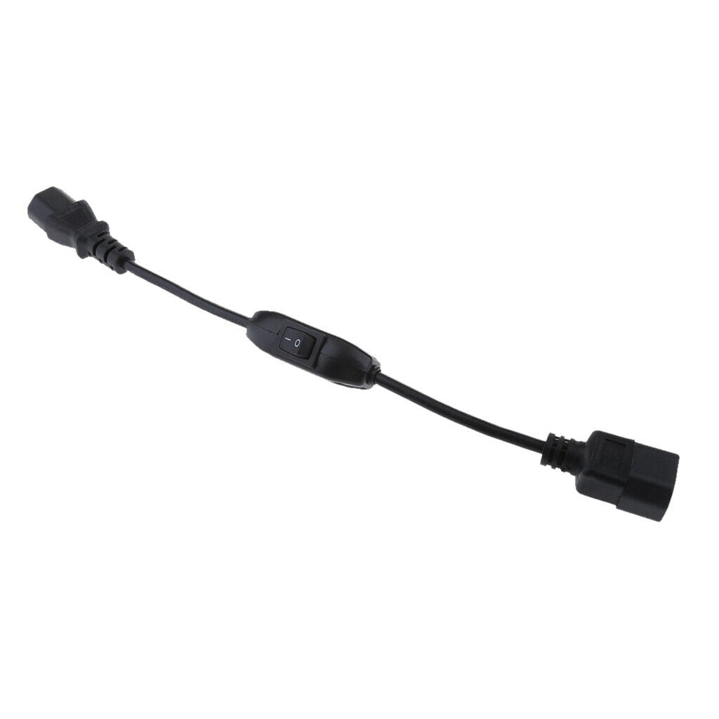 10A IEC 320 C14 Male to C13 Female Power Converter Adapter Cable with Switch