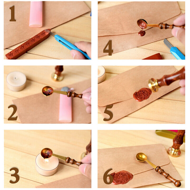 1PC Brass Wood Spoon For Melt Wax Melted Dissolve Seal Stamp Envelope Craf.l8