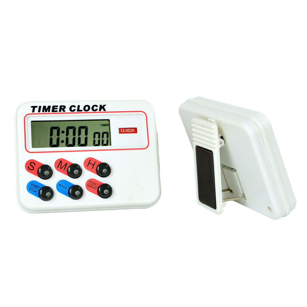 Digital LCD Sports Clock 12/24 hours with memory Funcation Kitchen Cooking Timer