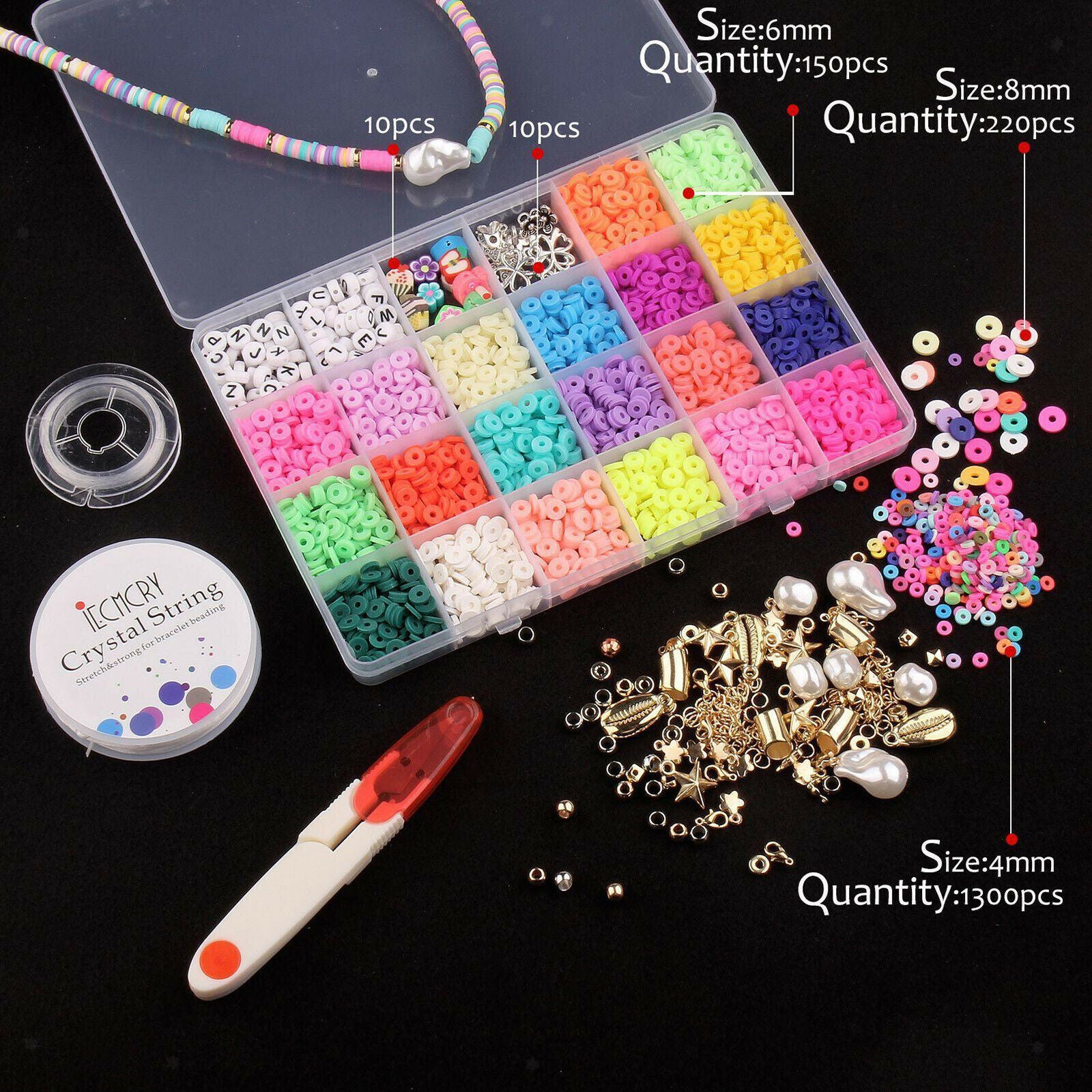 3200x20 colors Polymer Clay Beads Handmade Beads Flat Round