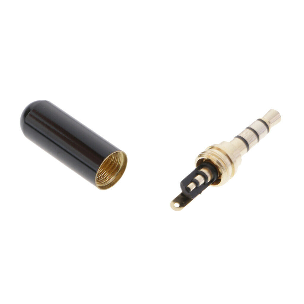2x 4 Pole 3.5mm Male Repair headphone   Plug Soldering Headset Connector ##