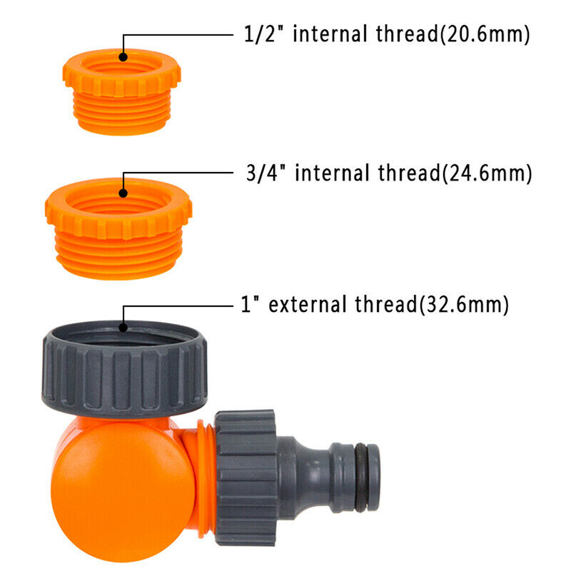 Quick Connector Rotatable Water Tap Splitter Water Control Valve 1/2" 3/4.l8