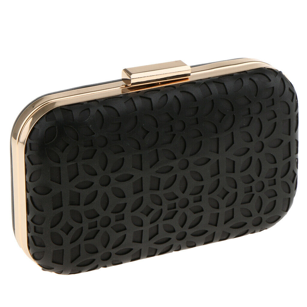 Evening Handbag Over Bag With Shoulder Chain For Bridal Wallet - black