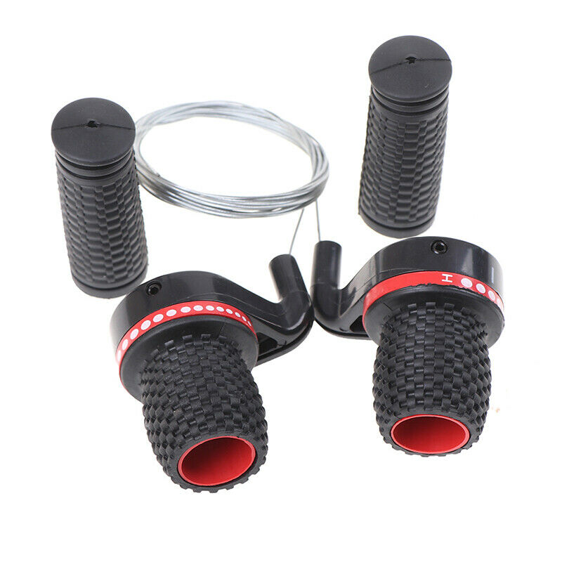 1 Pair Twist Cycling Gear Shifters Bike Grip Speed Conjoined DIP DerailleurJ Rf