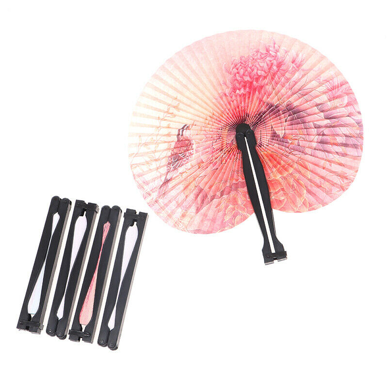 5Pcs Chinese Paper Folding Hand Fan Oriental Floral Fancy Fans Random for KiFCA