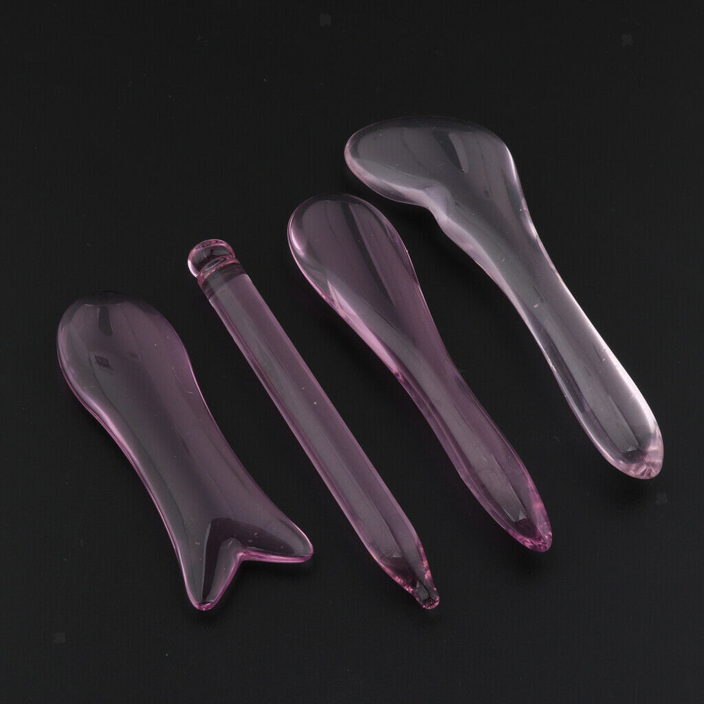 4X Beauty Salon Face Eye Whole Body Scraping Board Crystal Jade GuaSha Tools