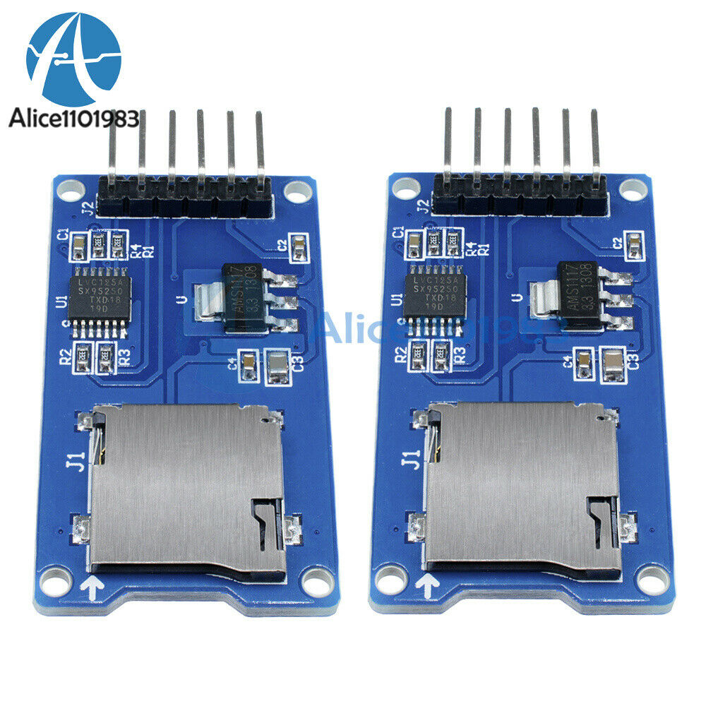 2PC Micro SD Storage Board Micro SD TF Card Memory Shield Module SPI Arduino