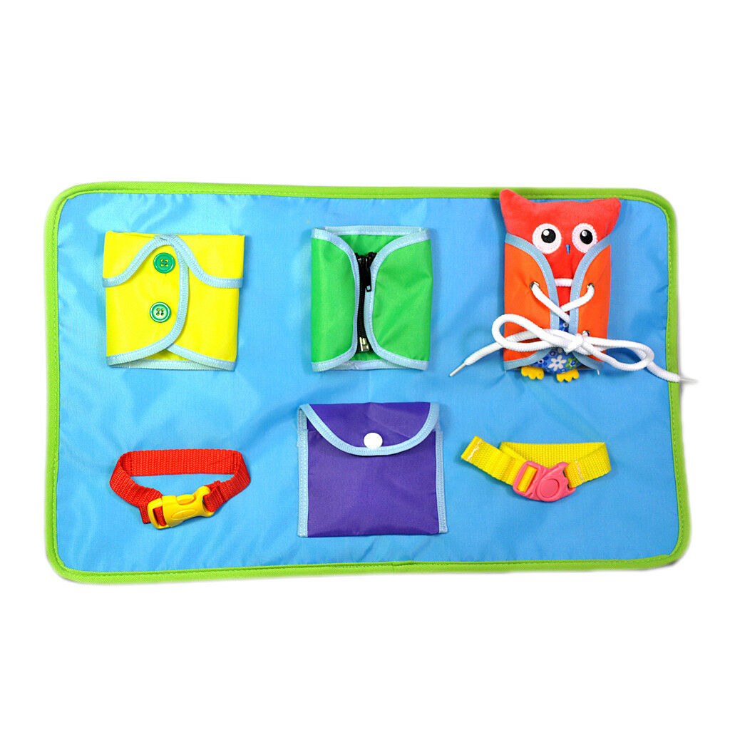 Basic Life Skills Kids Educational Teaching Learn to Dress Board Toys-Button