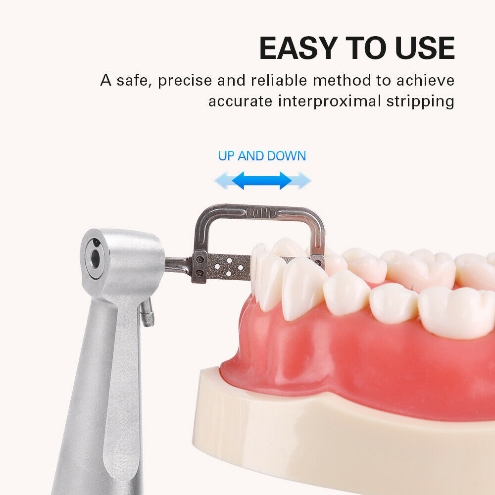 Dental Contra Angle Handpiece 4:1 Reduction +10Pc Interproximal Strips 2Types