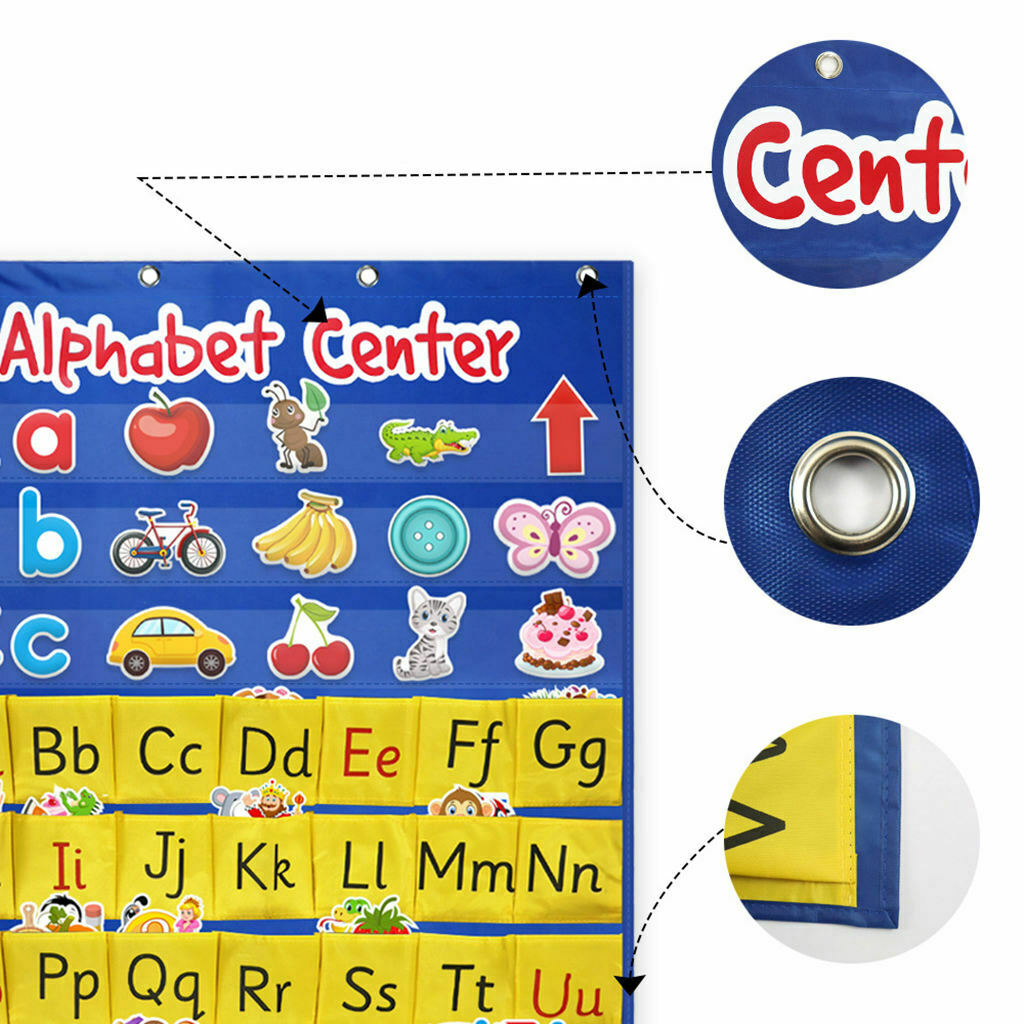 Alphabet Center Pocket Chart ABC Letter Word Recognition for Learning Home