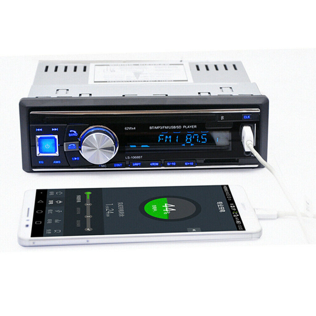 12V Car Stereo FM Radio MP3/MP4/MP5 Player Bluetooth Hands-free USB/SD