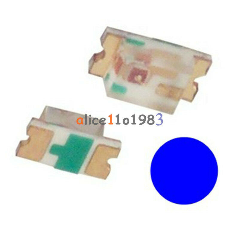 100Pcs Blue SMD SMT 0603 Series LED Super Ultra Bright  Light DIY Lamp