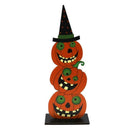 Spooky 3 Pumpkin Witch Hat Wooden Sign Halloween Party Table Topper Decoration